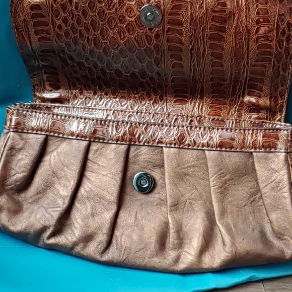 Guess Burnished Bronze Bejeweled Clutch - Picture 3 of 4